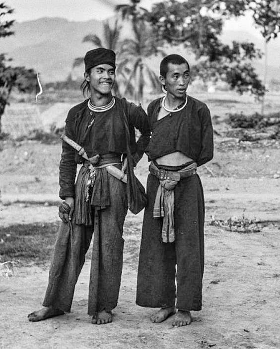 Gray Patterned Thai Men's Fisherman Pants